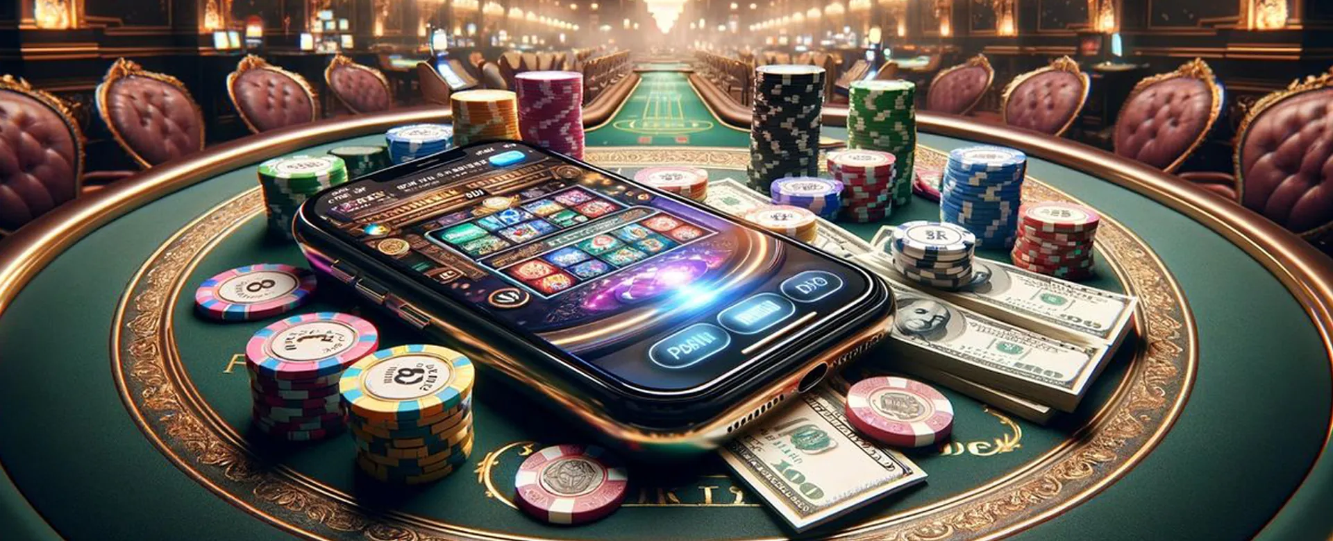 Vibrant online casino scene with slot machines and live dealer games at jl3